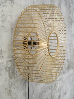 Good&Mojo Wandlamp Bromo bamboe Ø 60 naturel L