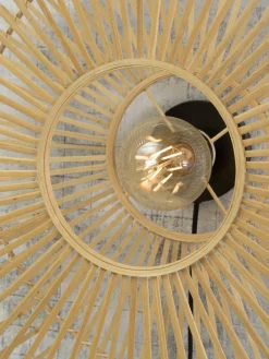 Good&Mojo Wandlamp Bromo bamboe Ø 60 naturel L