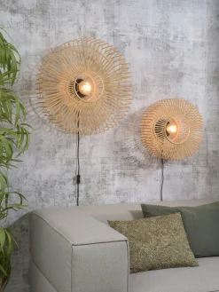 Good&Mojo Wandlamp Bromo bamboe Ø 60 naturel L