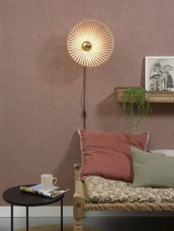 Good&Mojo Wandlamp Bromo bamboe asymm. Ø 40 naturel S Clearance