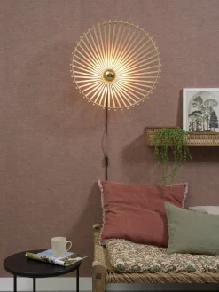 Good&Mojo Wandlamp Bromo bamboe asymm. Ø 60 naturel L Sale