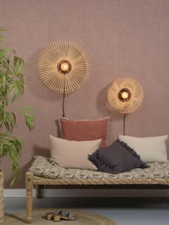 Good&Mojo Wandlamp Bromo bamboe Ø 40 naturel S Online