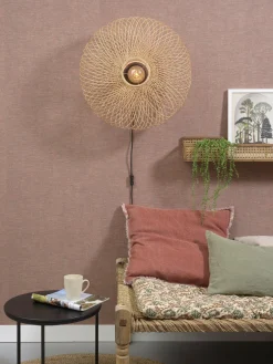 Good&Mojo Wandlamp Cango bamboe ellips dia.60x25cm naturel New