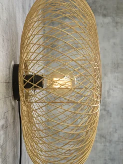 Good&Mojo Wandlamp Cango bamboe ellips dia.60x25cm naturel New