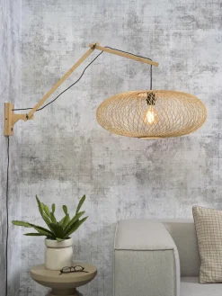 Good&Mojo Wandlamp Cango naturel/kap dia.60x25cm naturel L Discount