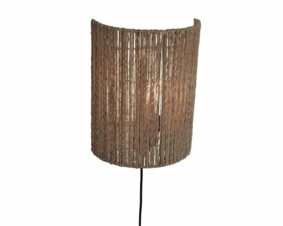 Good&Mojo Wandlamp Iguazu halfrond 22cm naturel Sale