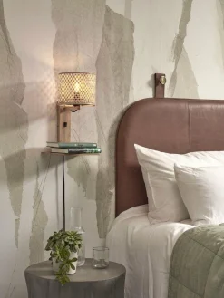 Good&Mojo Wandlamp Java met plank naturel Hot