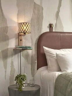 Good&Mojo Wandlamp Java met plank naturel zwart Hot