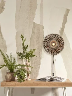 Good&Mojo Wandlamp Kalimantan XS 30cm zwart naturel New