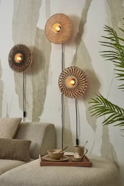 Good&Mojo Wandlamp Kalimantan XS 30cm zwart naturel New