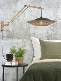 Good&Mojo Wandlamp Kalimantan naturel Ø60 zwart naturel L Online