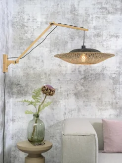Good&Mojo Wandlamp Kalimantan naturel Ø60 zwart naturel L Online