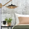Good&Mojo Wandlamp Kalimantan bamboe naturel Ø44 zwart naturel S