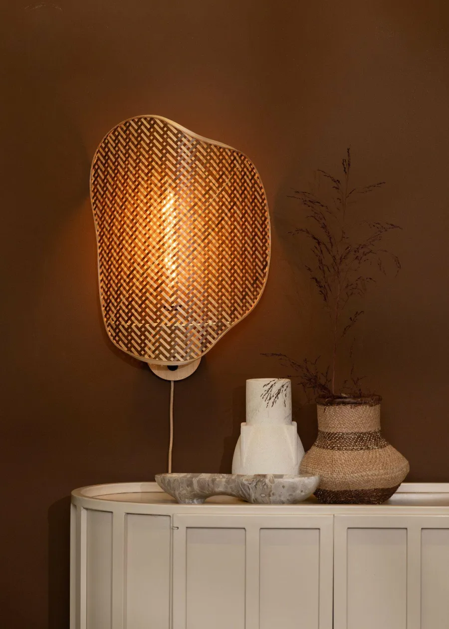 Good&Mojo Wandlamp Kinabalu bambo 40x10xh.50cm naturel bruin Online