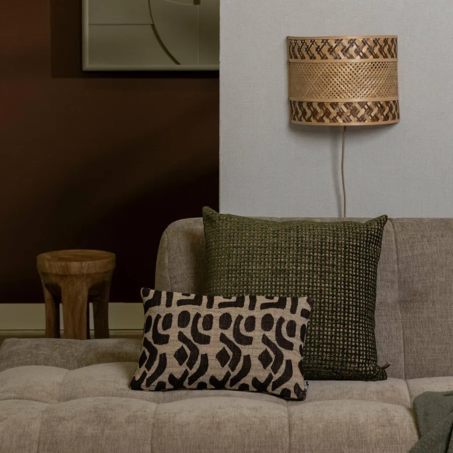 Good&Mojo Wandlamp Langkawi bamboe/kap 32x1x6x25cm nat/br. Sale
