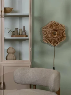 Good&Mojo Wandlamp Madura bamboe ø44x12cm naturel bruin S Sale