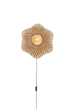 Good&Mojo Wandlamp Madura bamboe ø44x12cm naturel bruin S Sale