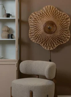 Good&Mojo Wandlamp Madura bamboe ø87x20cm naturel bruin L Outlet