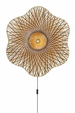 Good&Mojo Wandlamp Madura bamboe ø87x20cm naturel bruin L Outlet