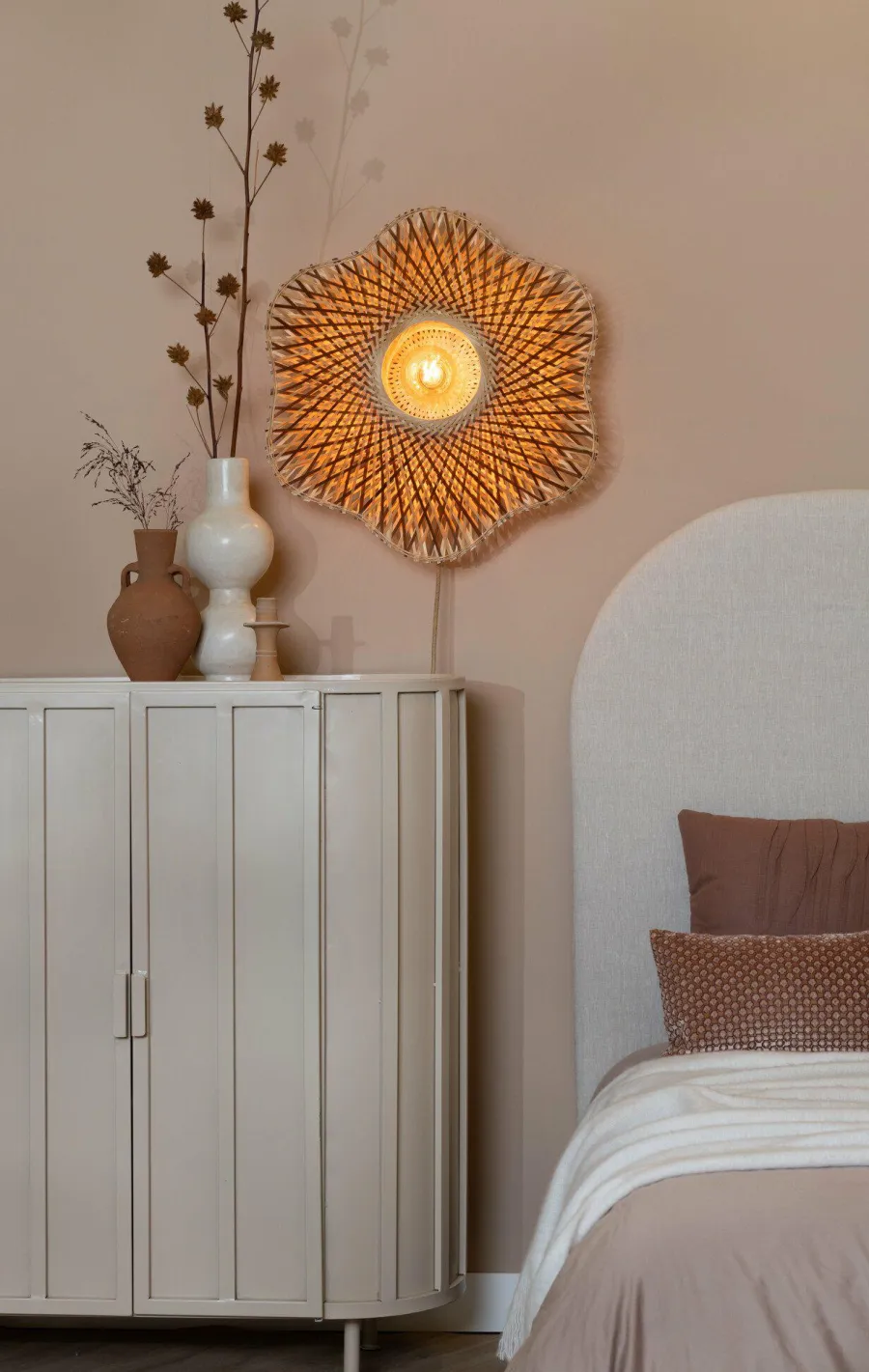 Good&Mojo Wandlamp Madura bamboe ø60x15cm naturel bruin M