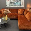 Het Anker Showroommodel Hoekbank Maltese - 2,5 zits arm links - open eiland rechts - Stof Cloud Cognac 28 Best