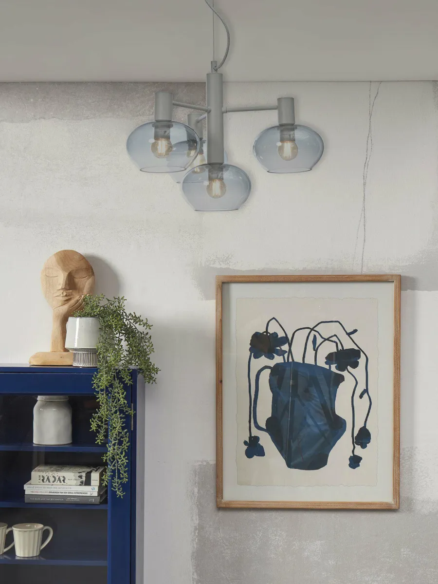 it's about RoMi Hanglamp Bologna 4-arm kleurverl. lichtgrijs Hot