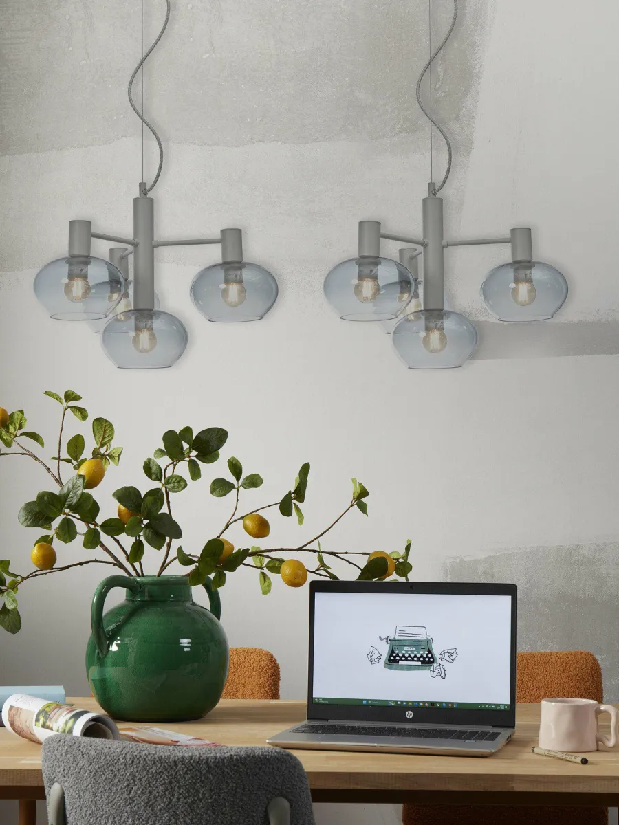 it's about RoMi Hanglamp Bologna 4-arm kleurverl. lichtgrijs Hot