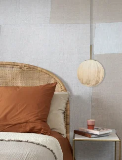 it's about RoMi Hanglamp glas/ijzer Carrara bol wit marmerprint/goud M Online