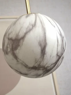 it's about RoMi Hanglamp glas/ijzer Carrara bol wit marmerprint/goud M Online