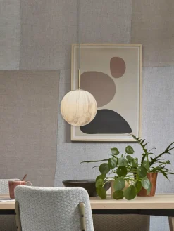 it's about RoMi Hanglamp glas/ijzer Carrara bol wit marmerprint/goud M Online