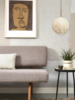 it's about RoMi Hanglamp glas/ijzer Carrara bol wit marmerprint/goud L Discount