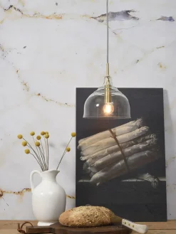 it's about RoMi Hanglamp glas Brussels Ø 20 transparant/goud rond Discount