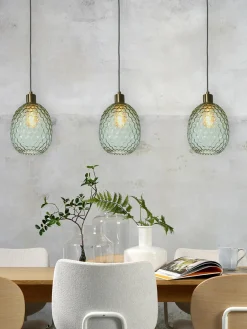 it's about RoMi Hanglamp glas Venice ovaal groen