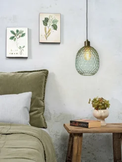 it's about RoMi Hanglamp glas Venice ovaal groen