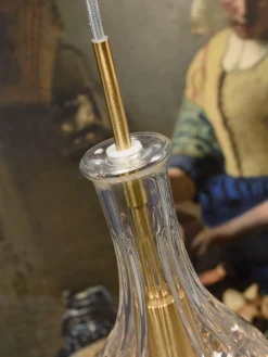 it's about RoMi Hanglamp glas Brussels Ø 14 transparant/goud druppel New