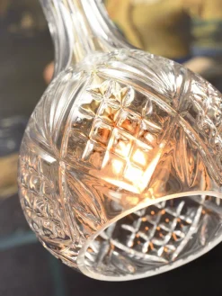 it's about RoMi Hanglamp glas Brussels Ø 14 transparant/goud druppel New