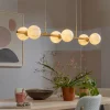 it's about RoMi Hanglamp glas/ijzer Carrara 6-bollen wit marmerprint/goud Hot
