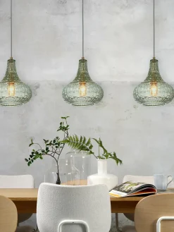 it's about RoMi Hanglamp glas Venice druppel groen Outlet