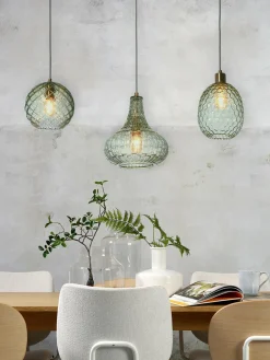 it's about RoMi Hanglamp glas Venice druppel groen Outlet