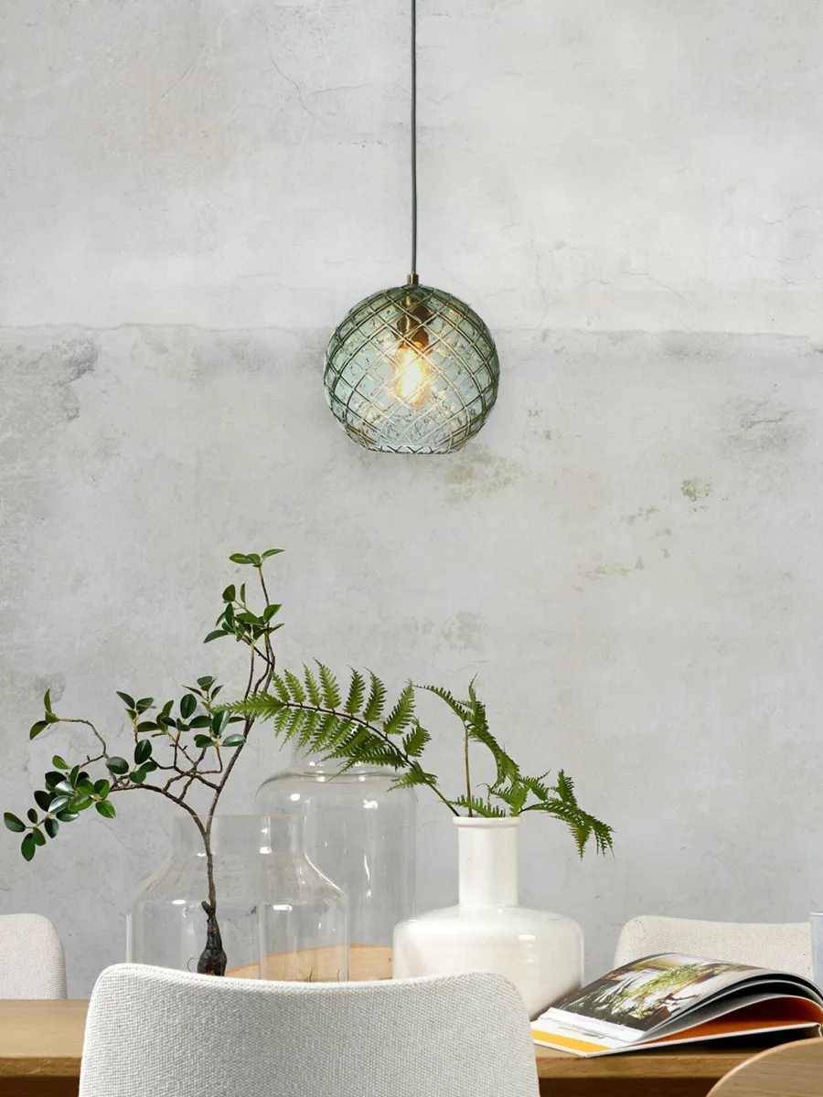 it's about RoMi Hanglamp glas Venice bol groen Outlet