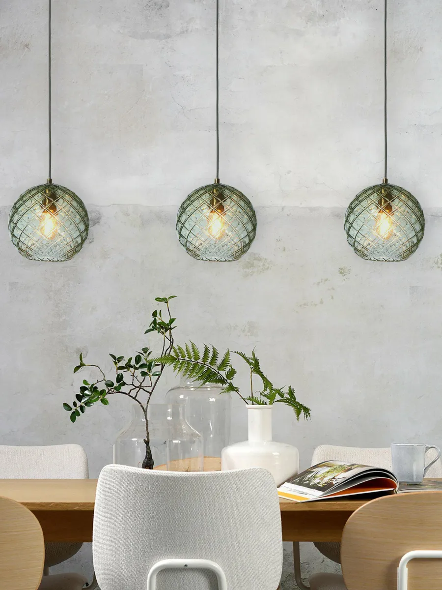 it's about RoMi Hanglamp glas Venice bol groen Outlet