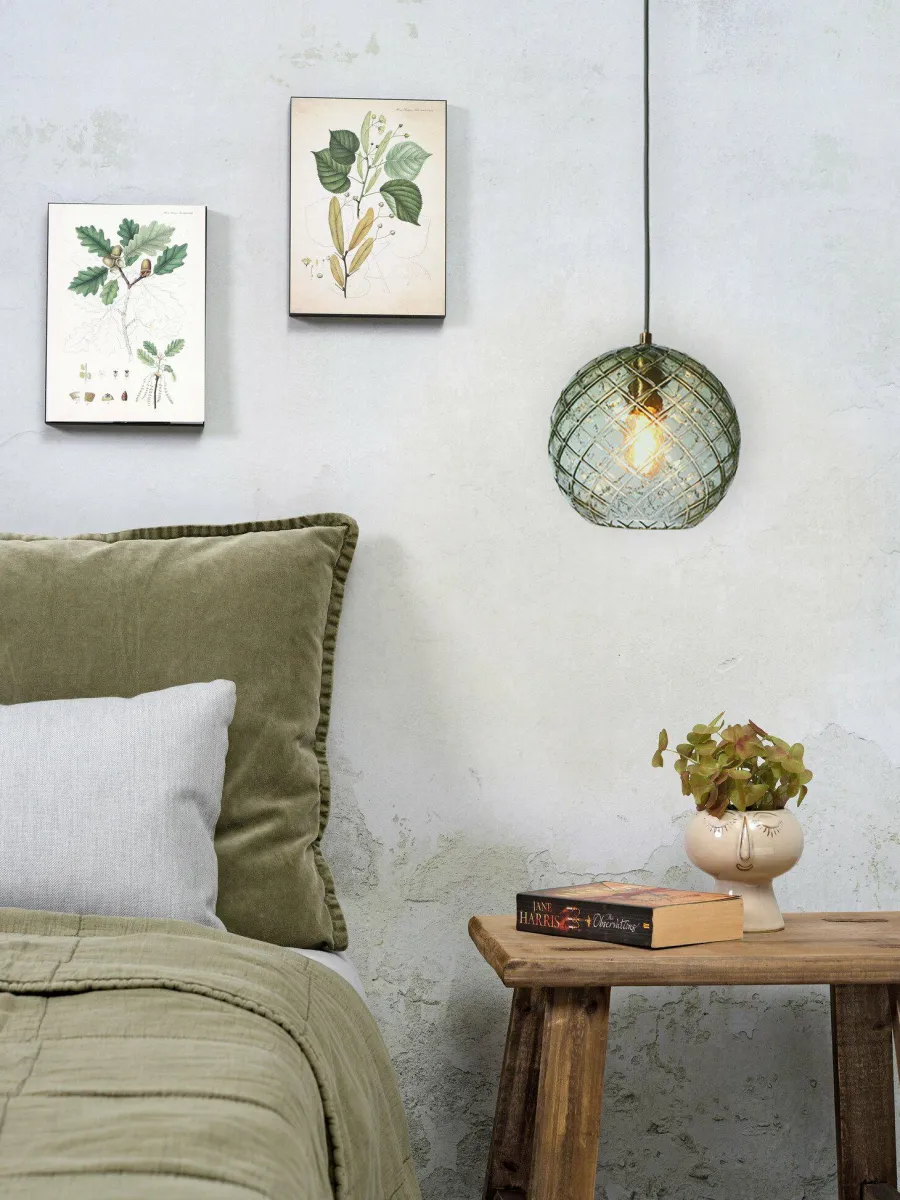 it's about RoMi Hanglamp glas Venice bol groen Outlet