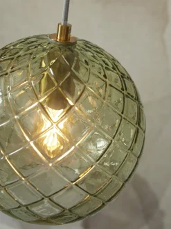 it's about RoMi Hanglamp glas Venice bol groen Outlet
