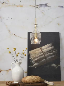 it's about RoMi Hanglamp glas Brussels Ø 13 transparant/goud rechtvormig Best