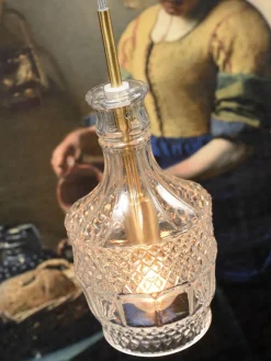 it's about RoMi Hanglamp glas Brussels Ø 13 transparant/goud rechtvormig Best