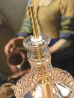 it's about RoMi Hanglamp glas Brussels Ø 13 transparant/goud rechtvormig Best