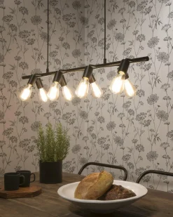 it's about RoMi Hanglamp ijzer Miami 8-armen verstelbaar zwart Sale