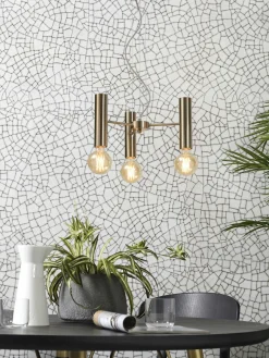 it's about RoMi Kroonluchter ijzer Cannes 3-arm goud S Sale