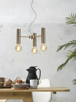 it's about RoMi Kroonluchter ijzer Cannes 3-arm goud S Sale