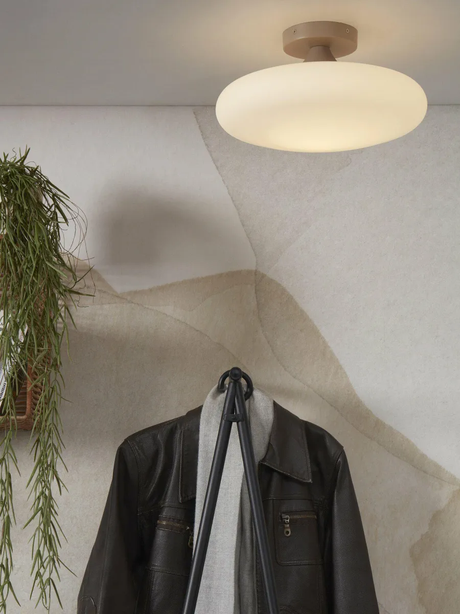it's about RoMi Plafonniere Sapporo glas wit/zand L Outlet